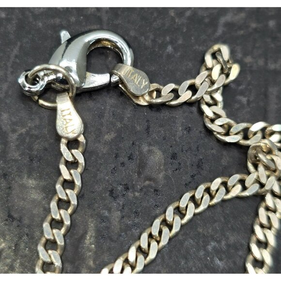 Vintage Gold-Tone Magnifying Glass Pendant Sterling Silver Necklace HS224 - Picture 10 of 11